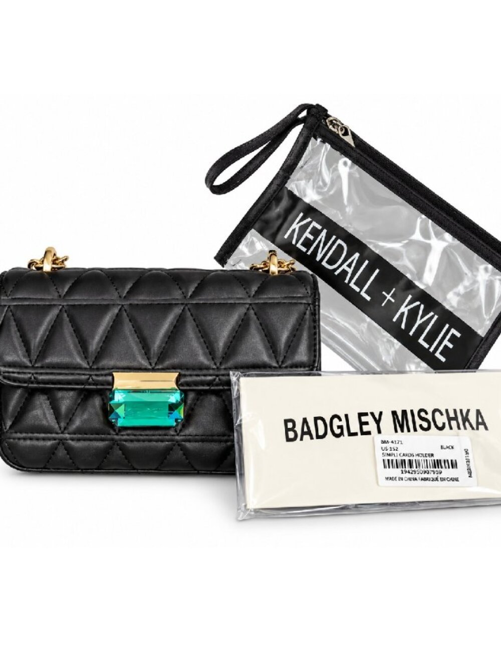BUNDLE #9  🖤🖤 Black Quilted Bag & Kendall Kylie Makeup Pouch 🖤🖤